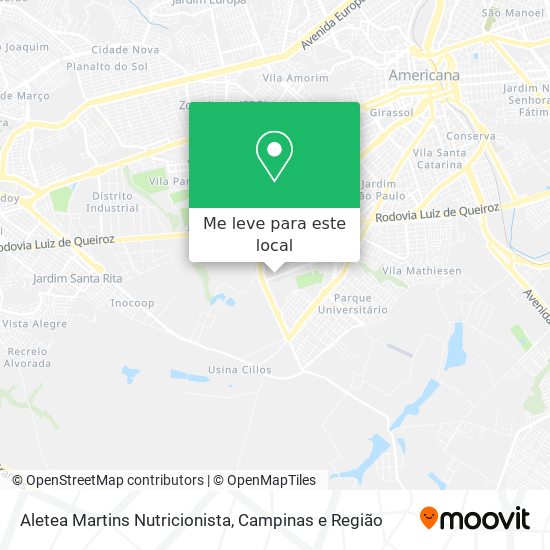 Aletea Martins  Nutricionista mapa