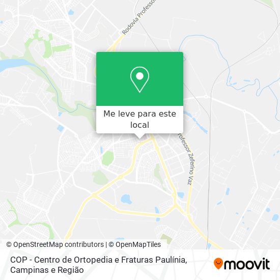 COP - Centro de Ortopedia e Fraturas Paulínia mapa