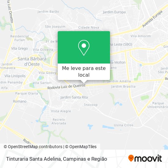 Tinturaria Santa Adelina mapa