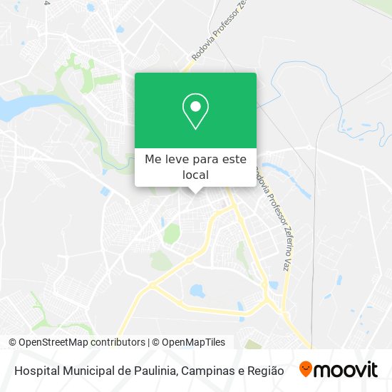 Hospital Municipal de Paulinia mapa