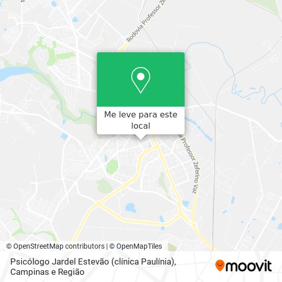 Psicólogo Jardel Estevão (clínica Paulínia) mapa