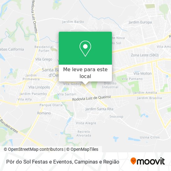 Pôr do Sol Festas e Eventos mapa