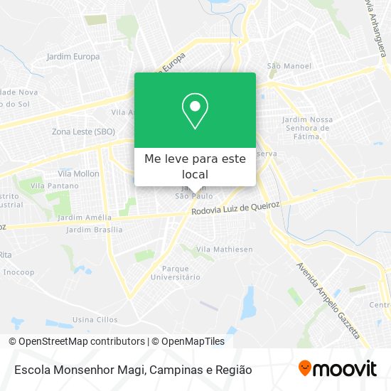 Escola Monsenhor Magi mapa