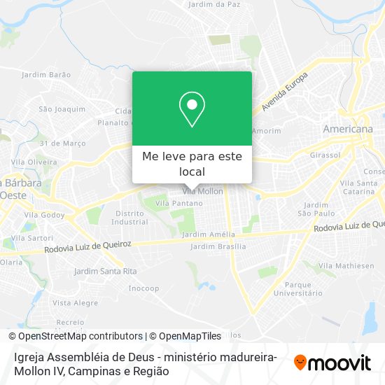 Igreja Assembléia de Deus - ministério madureira-Mollon IV mapa
