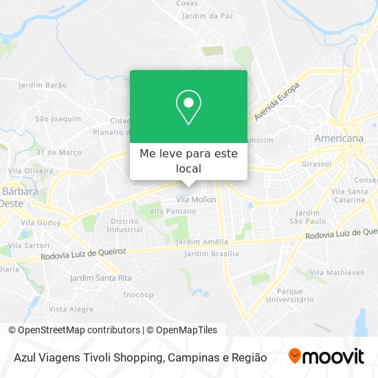 Azul Viagens Tivoli Shopping mapa