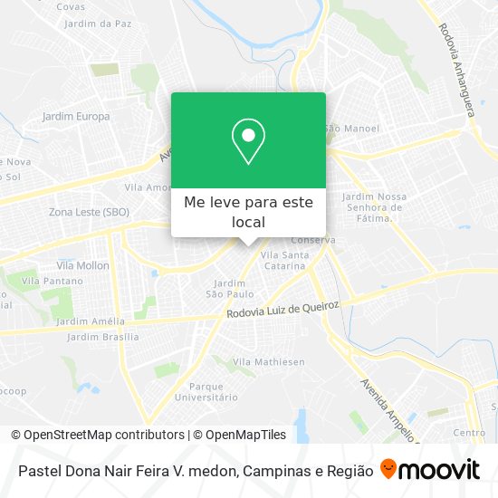 Pastel Dona Nair Feira V. medon mapa