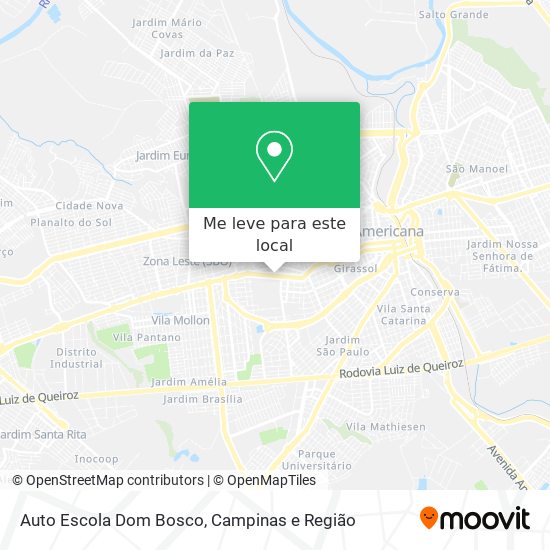 Auto Escola Dom Bosco mapa