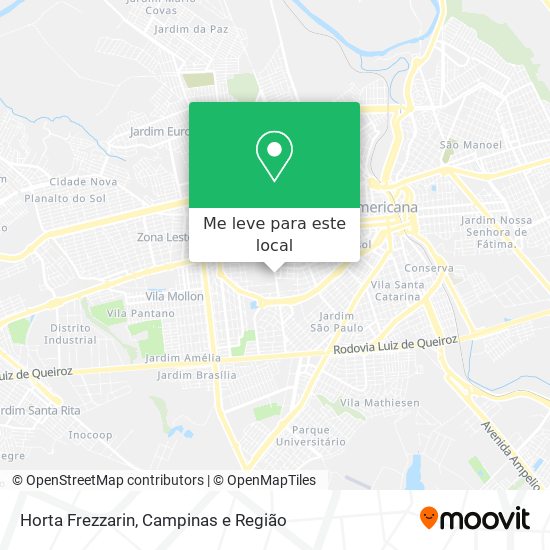 Horta Frezzarin mapa