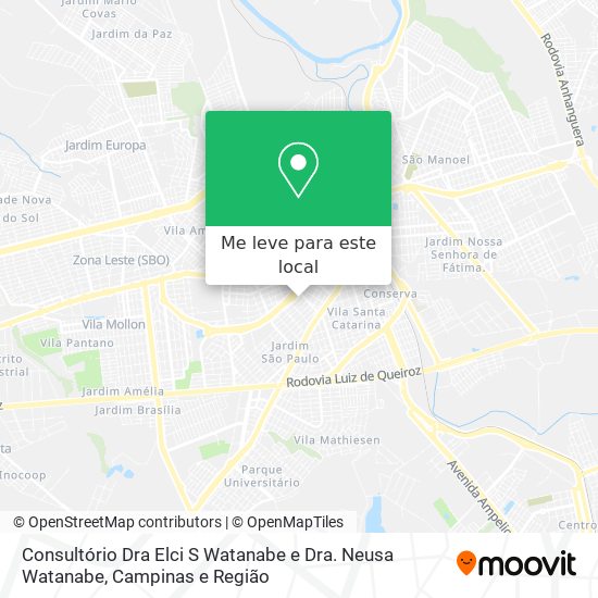 Consultório Dra Elci S Watanabe e Dra. Neusa Watanabe mapa