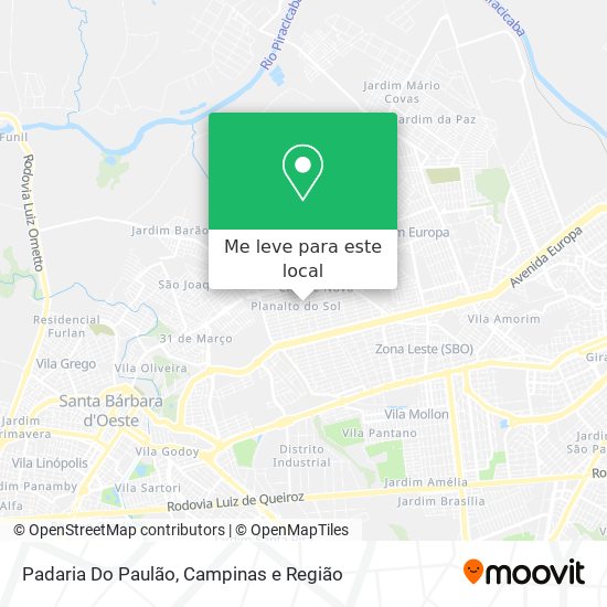 Padaria Do Paulão mapa