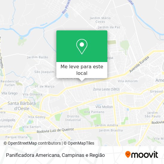 Panificadora Americana mapa