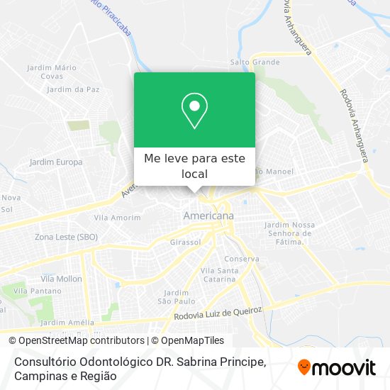Consultório  Odontológico DR. Sabrina Principe mapa