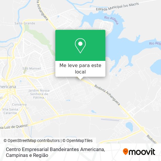 Centro Empresarial Bandeirantes Americana mapa