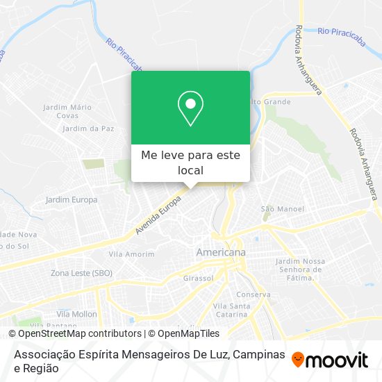 Associação Espírita Mensageiros De Luz mapa