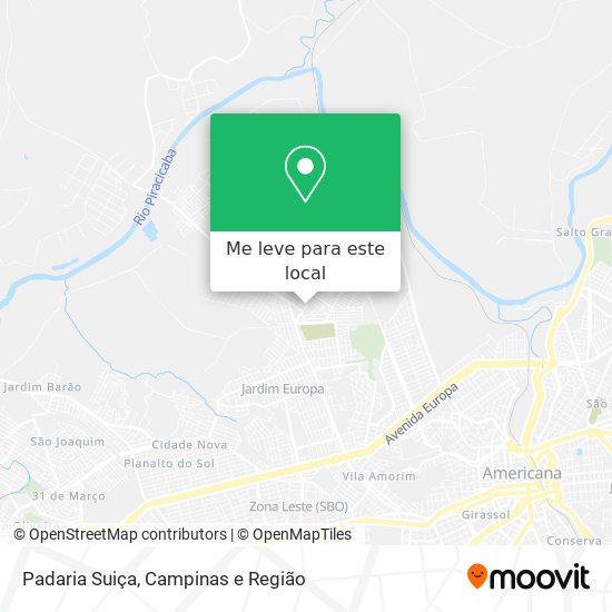 Padaria Suiça mapa