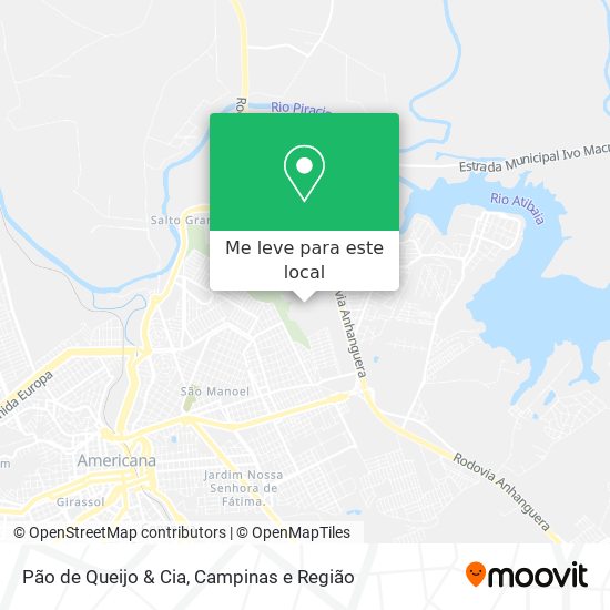 Pão de Queijo & Cia mapa