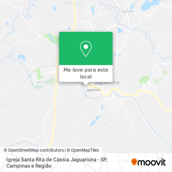 Igreja Santa Rita de Cássia Jaguariúna - SP mapa
