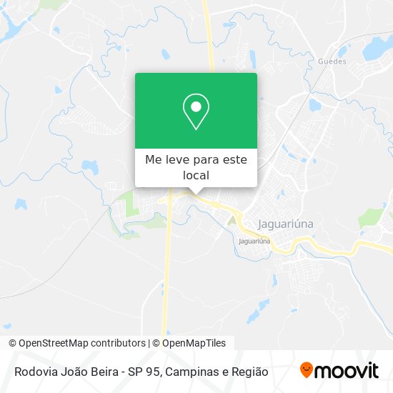 Rodovia João Beira - SP 95 mapa