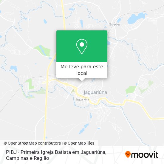 PIBJ - Primeira Igreja Batista em Jaguariúna mapa