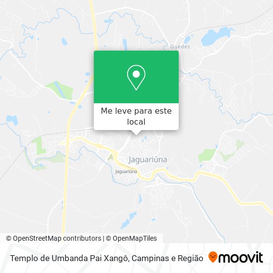 Templo de Umbanda Pai Xangô mapa