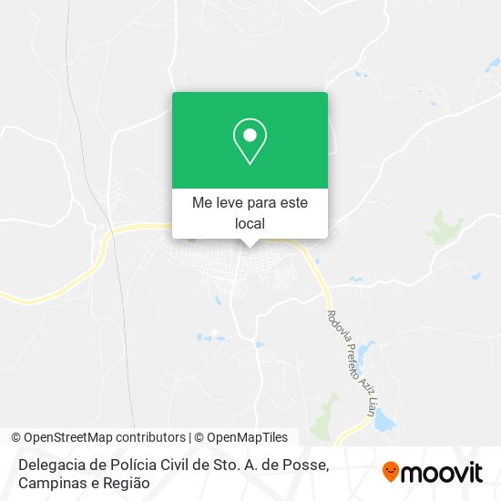 Delegacia de Polícia Civil de Sto. A. de Posse mapa