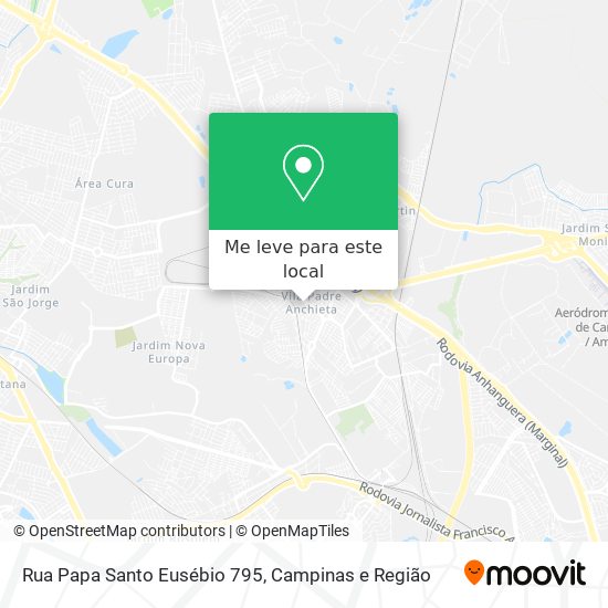 Rua Papa Santo Eusébio 795 mapa