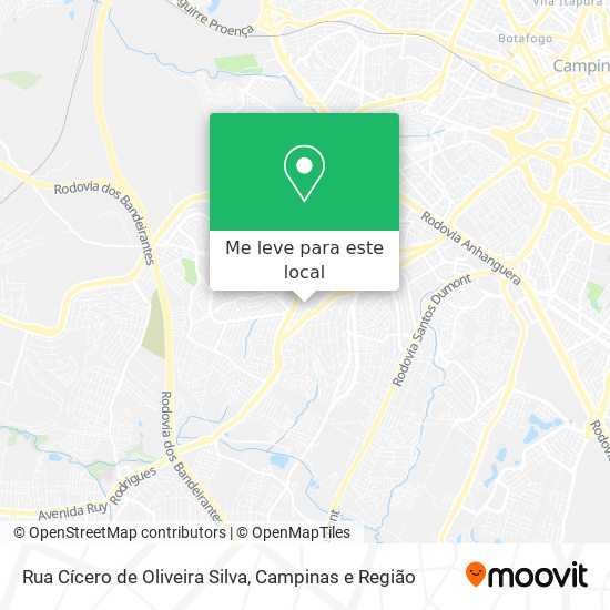 Rua Cícero de Oliveira Silva mapa