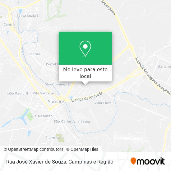 Rua José Xavier de Souza mapa