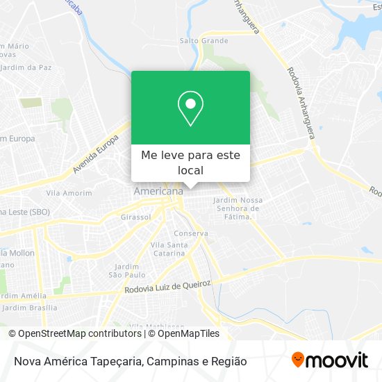 Nova América Tapeçaria mapa