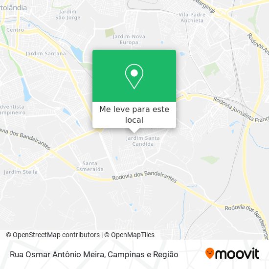 Rua Osmar Antônio Meira mapa