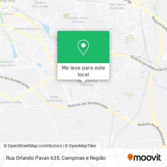 Rua Orlando Pavan 635 mapa