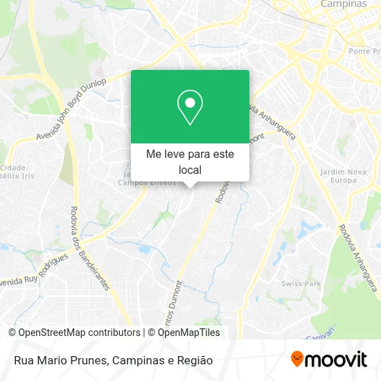 Rua Mario Prunes mapa