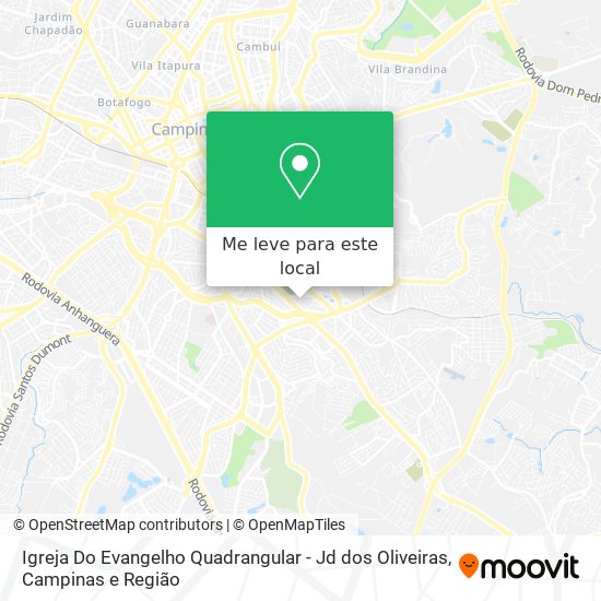 Igreja Do Evangelho Quadrangular - Jd dos Oliveiras mapa