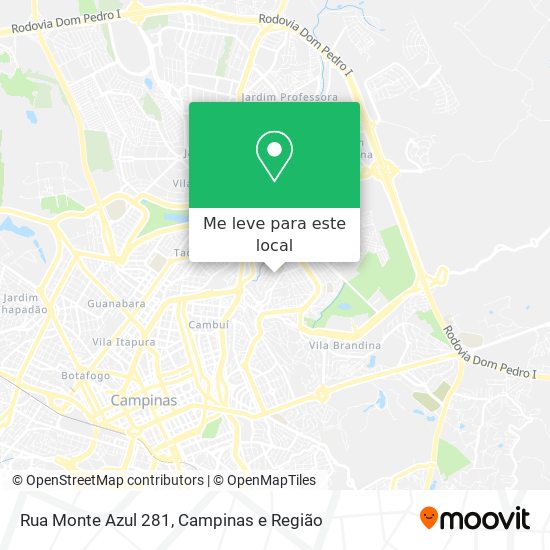 Rua Monte Azul 281 mapa