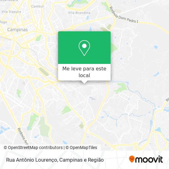 Rua Antônio Lourenço mapa