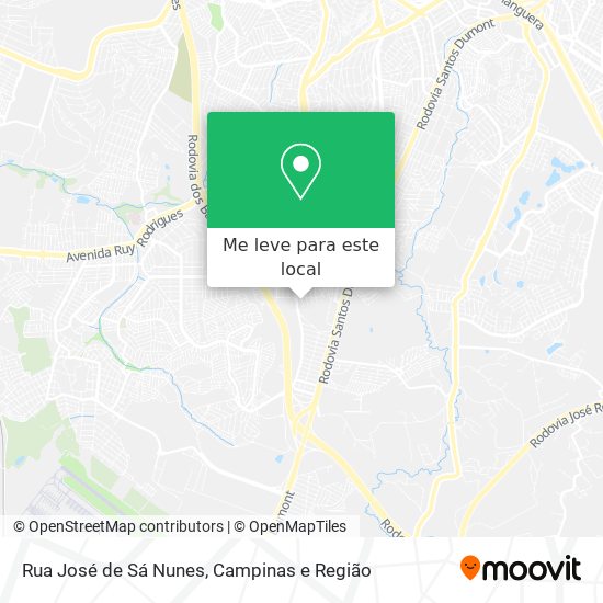Rua José de Sá Nunes mapa
