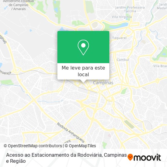 Acesso ao Estacionamento da Rodoviária mapa