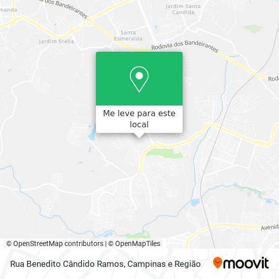 Rua Benedito Cândido Ramos mapa