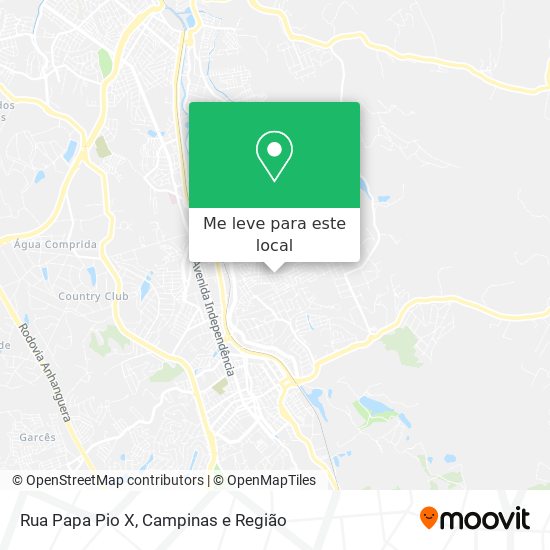 Rua Papa Pio X mapa
