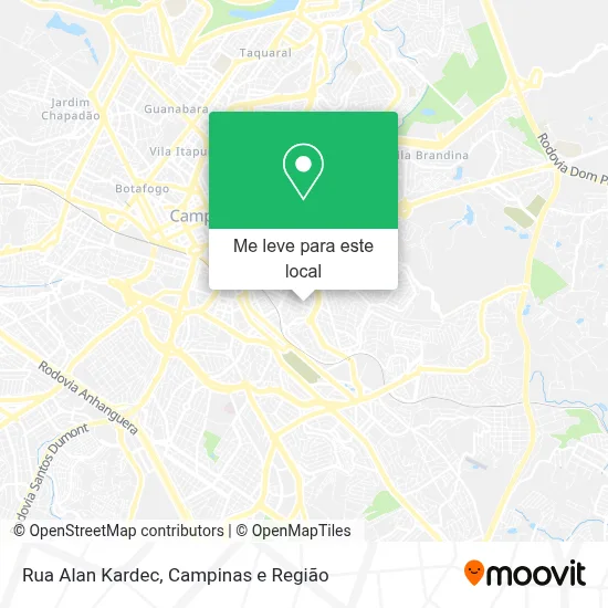 Rua Alan Kardec mapa