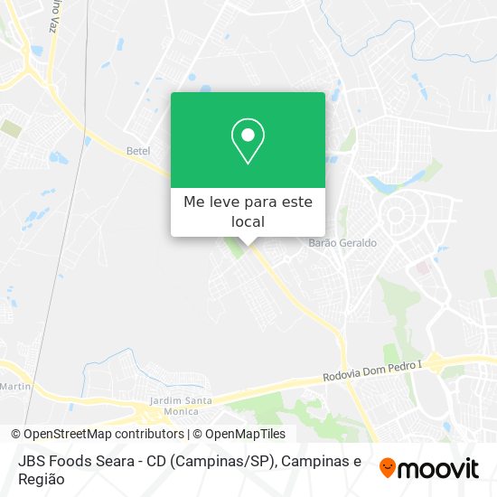 JBS Foods Seara - CD (Campinas / SP) mapa