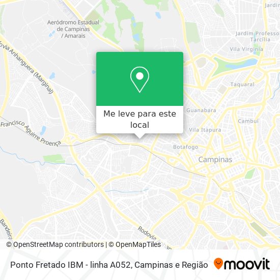 Ponto Fretado IBM - linha A052 mapa