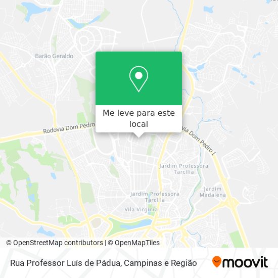 Rua Professor Luís de Pádua mapa