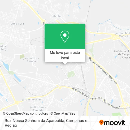 Rua Nossa Senhora da Aparecida mapa