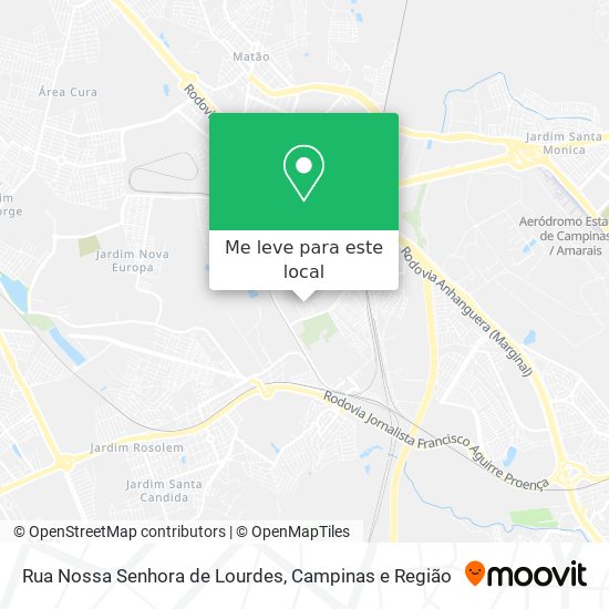 Rua Nossa Senhora de Lourdes mapa