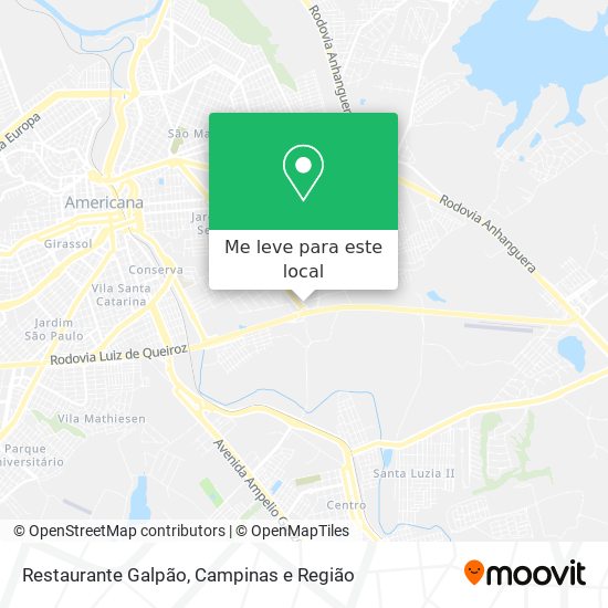 Restaurante Galpão mapa