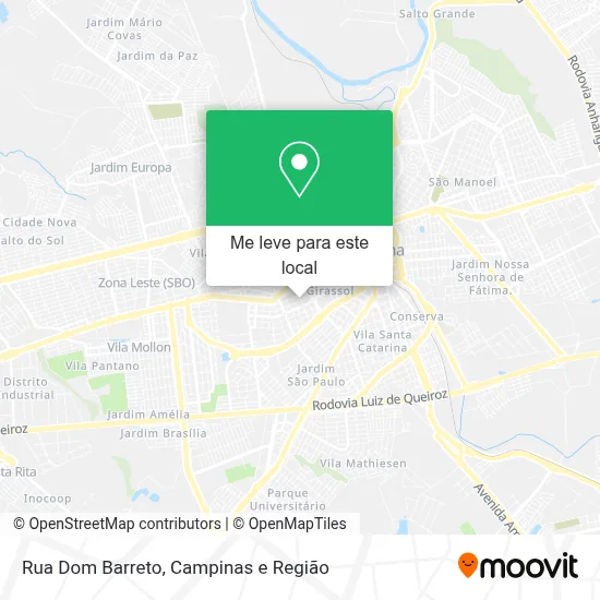 Rua Dom Barreto mapa