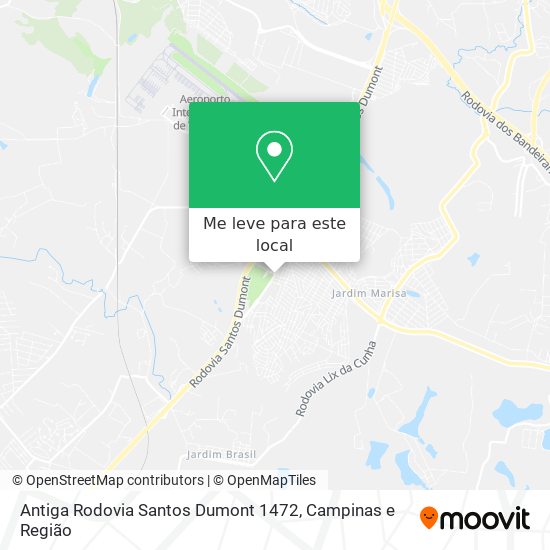 Antiga Rodovia Santos Dumont 1472 mapa