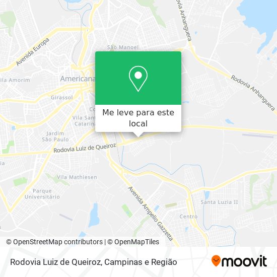 Rodovia Luiz de Queiroz mapa