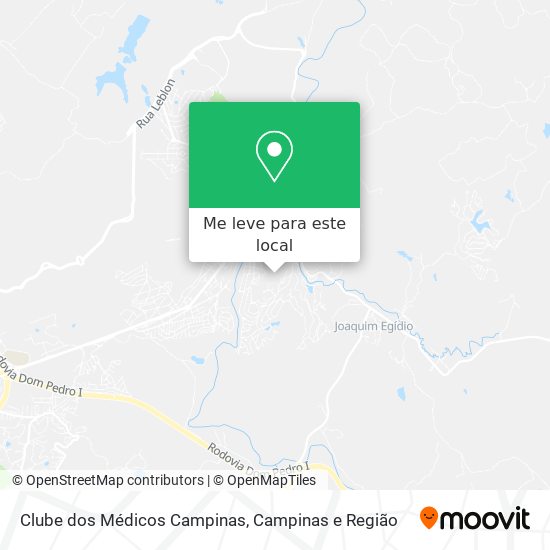 Clube dos Médicos Campinas mapa